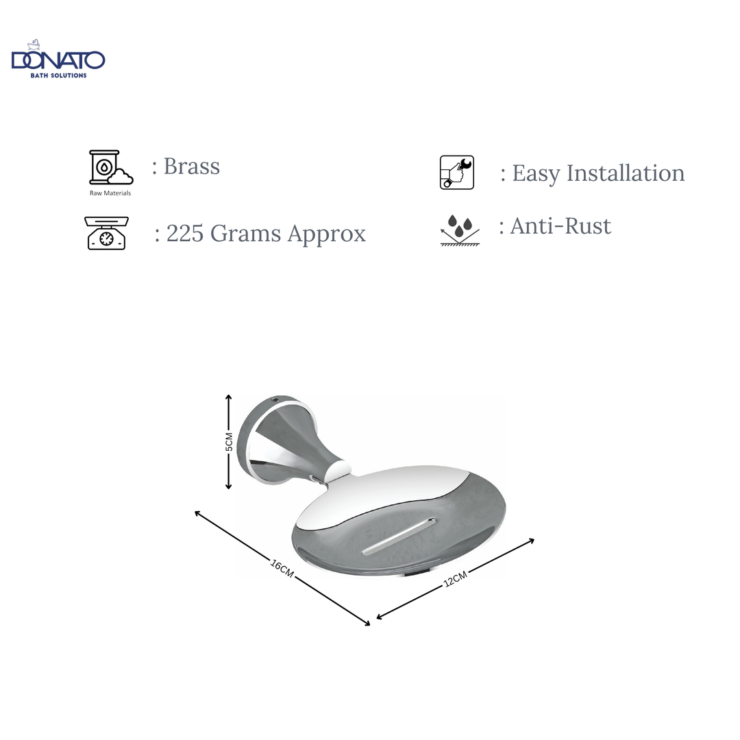 DONATO SOAP DISH- DROSS BRASS