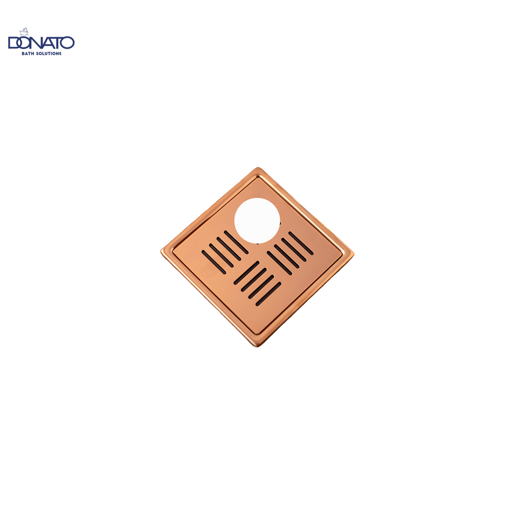 GLORY HOLE 6"x6" ROSE GOLD - SS 304 GRATINGS