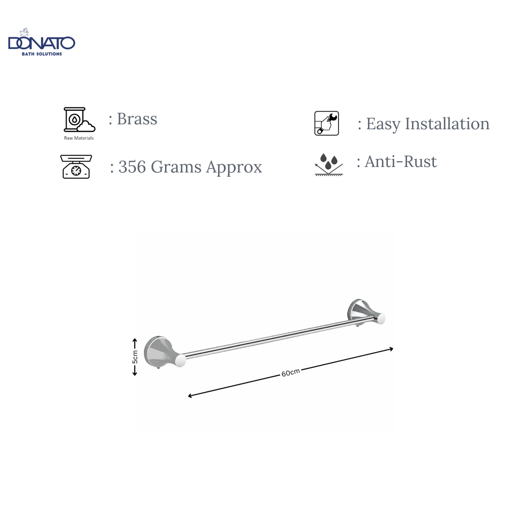 DONATO TOWEL RAIL 24”- DROSS BRASS