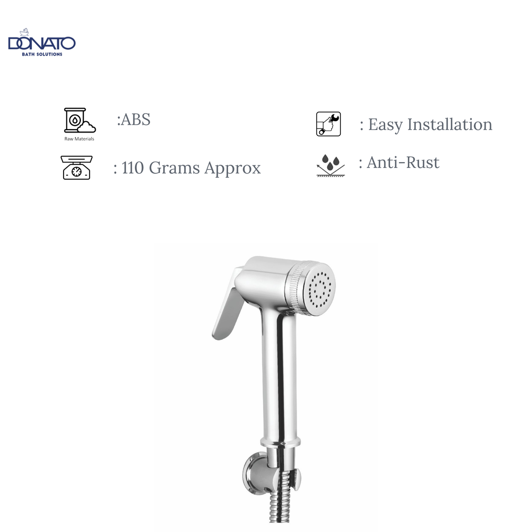 DABB CLICK BUTTON HEALTH FAUCET WITH 1.0 MTRS. HD SHOWER TUBE AND HOOK