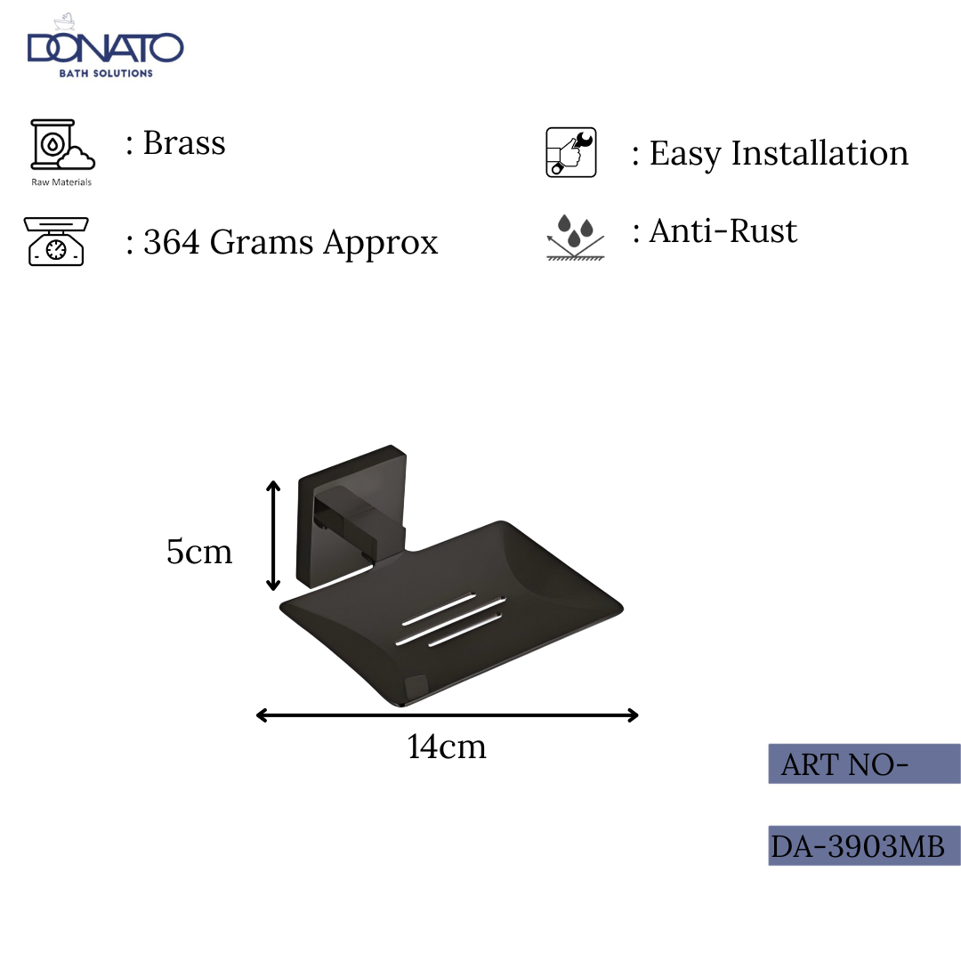 DONATO SOAP DISH- REPLAY BLACK