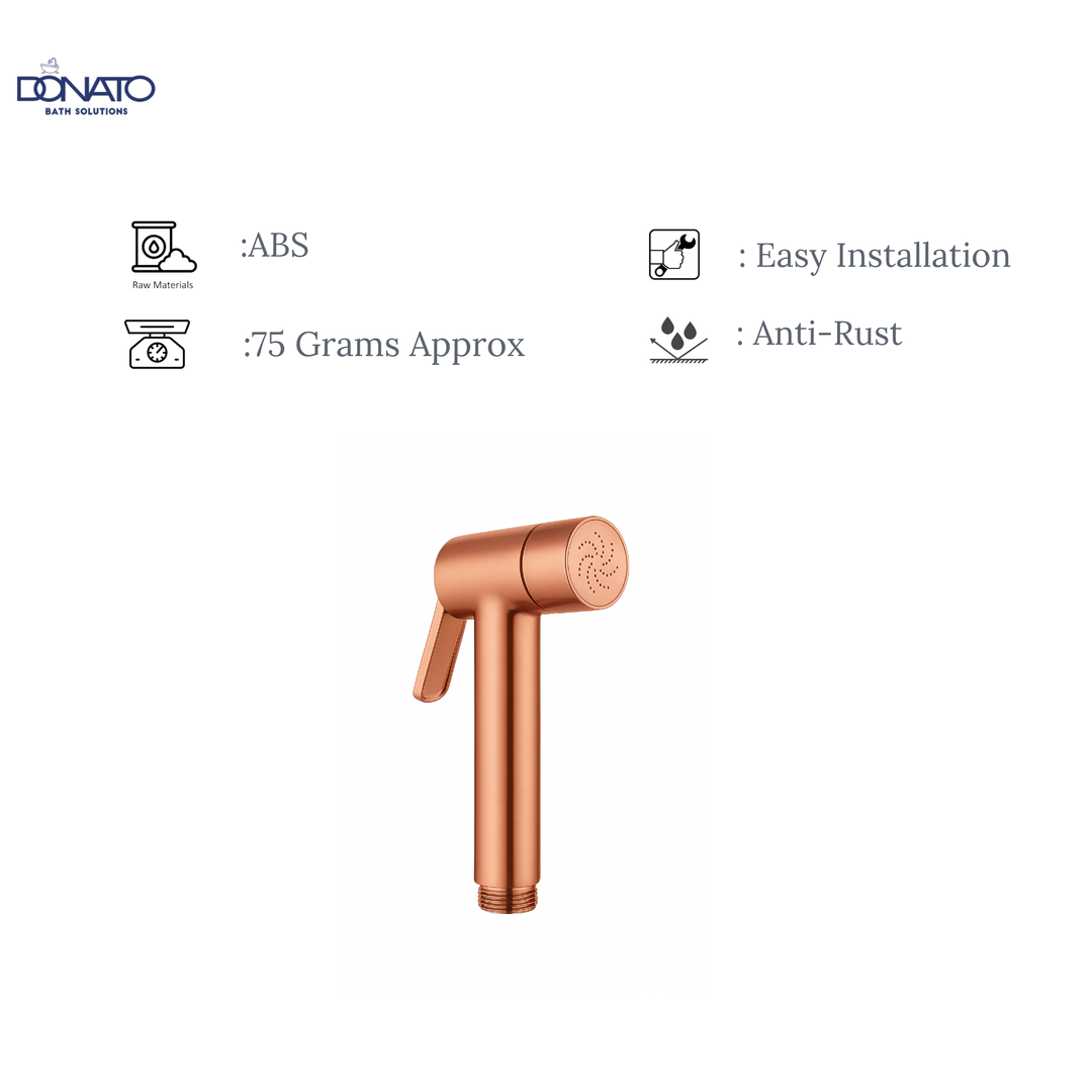 DAISY ROSE GOLD HEALTH FAUCET WITH 1.0 MTRS. HD SHOWER TUBE AND HOOK
