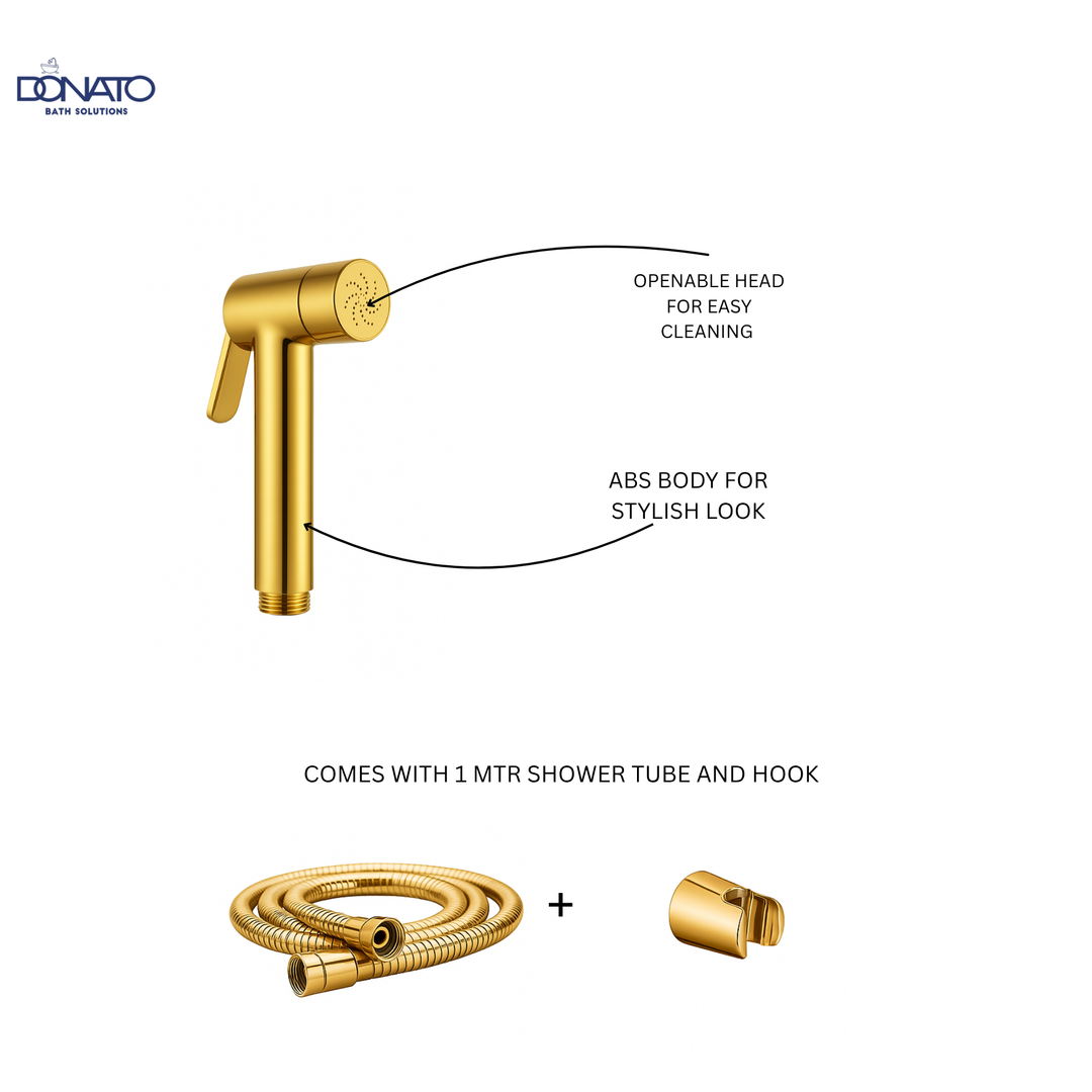 DAISY GOLD HEALTH FAUCET WITH 1.0 MTRS. HD SHOWER TUBE AND HOOK
