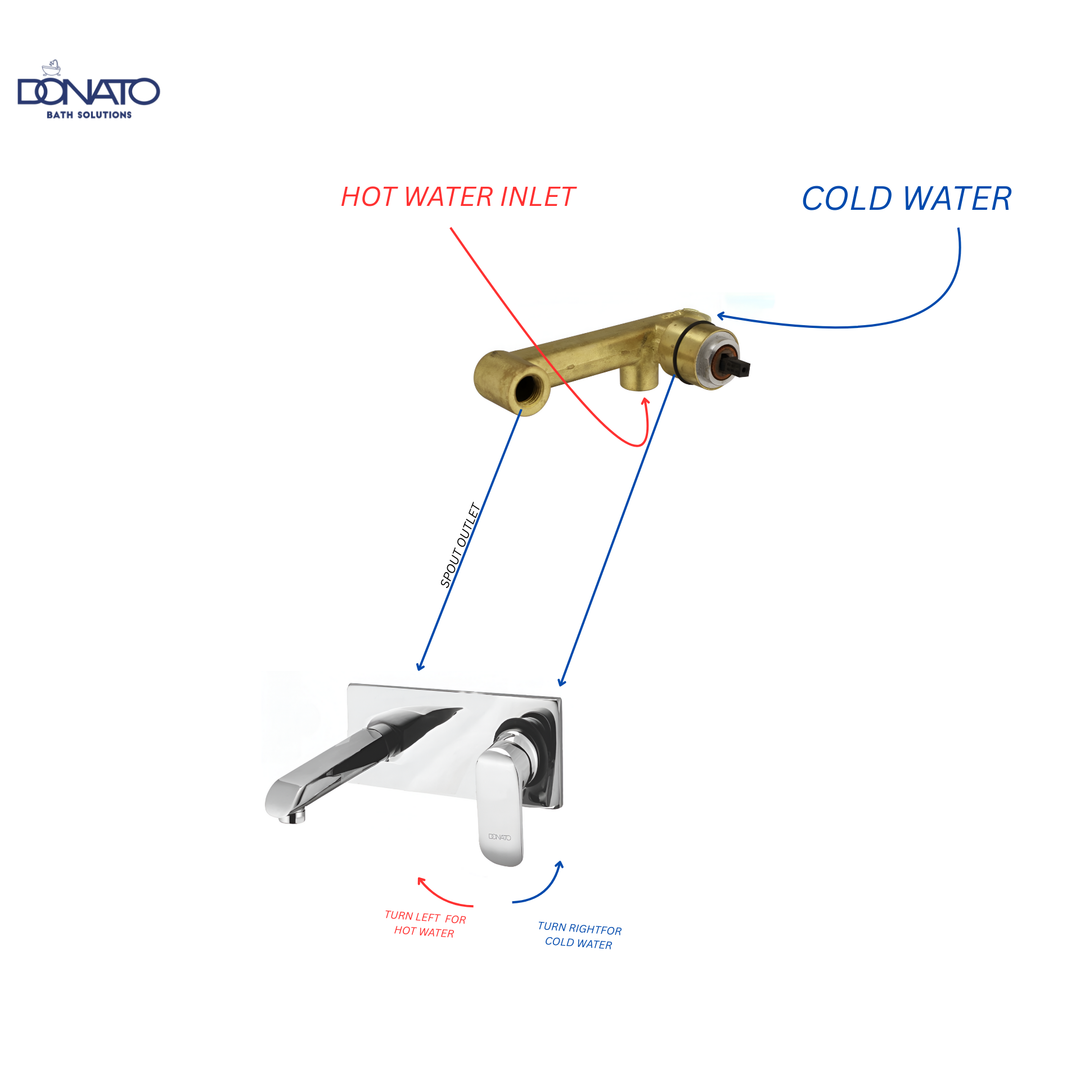 WALL MOUNTED SINGLE LEVER BASIN MIXER SET- GRACE