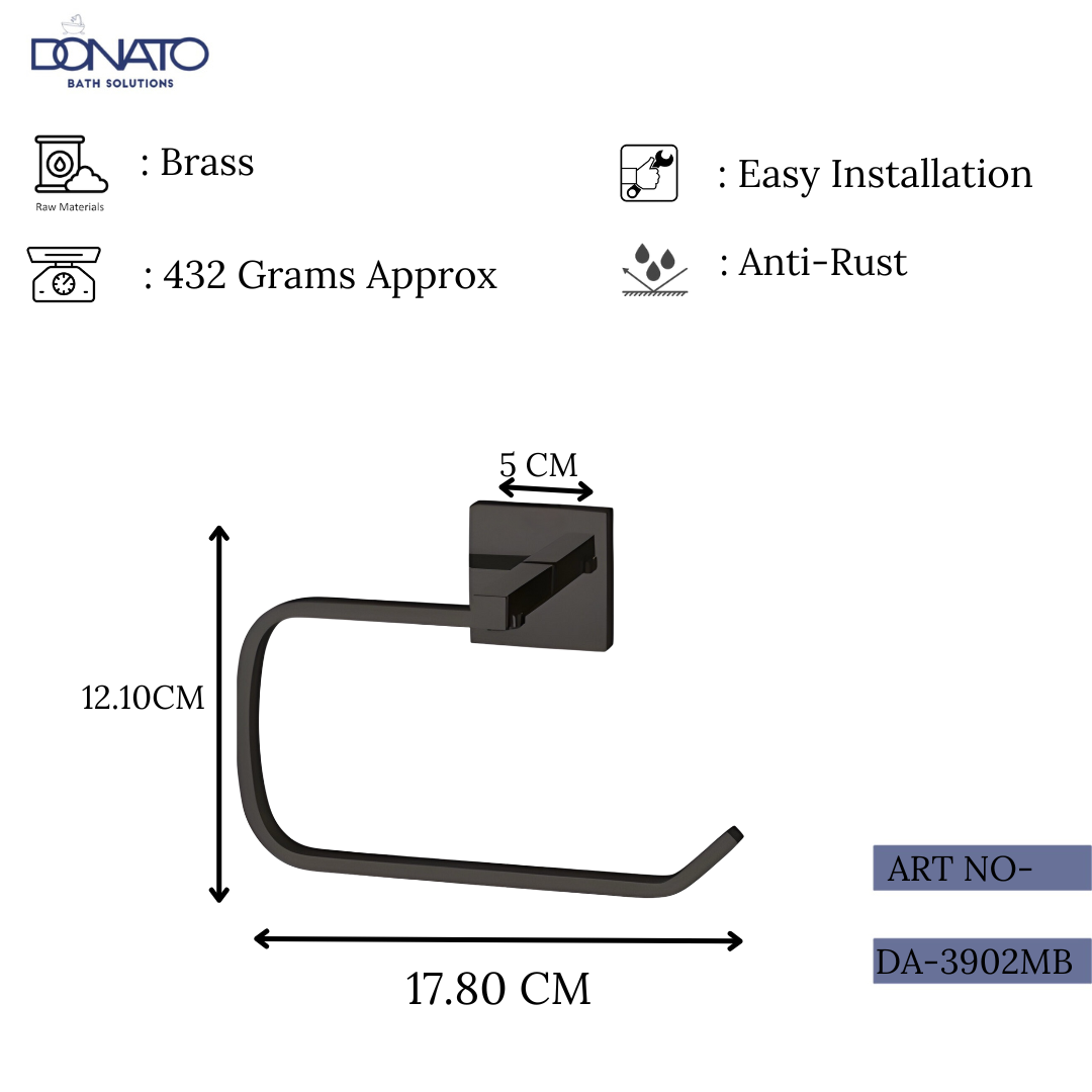 DONATO TOWEL RING- REPLAY BLACK