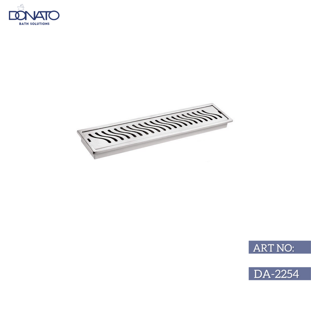 DONATO SHOWER DRAINER 4" X 24" SIDE HOLE WITH S.S. 304 GRADE COCKROACH TRAP