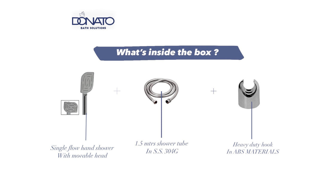 DINA TELEPHONIC HANDS SHOWER WITH ABS HOOK AND 1.5 MTRS. SHOWER TUBE