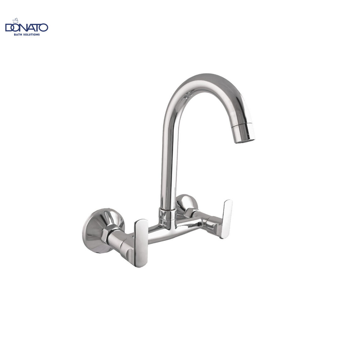 DONATO BRASS SINK MIXER WALL MOUNTED -SLEEK