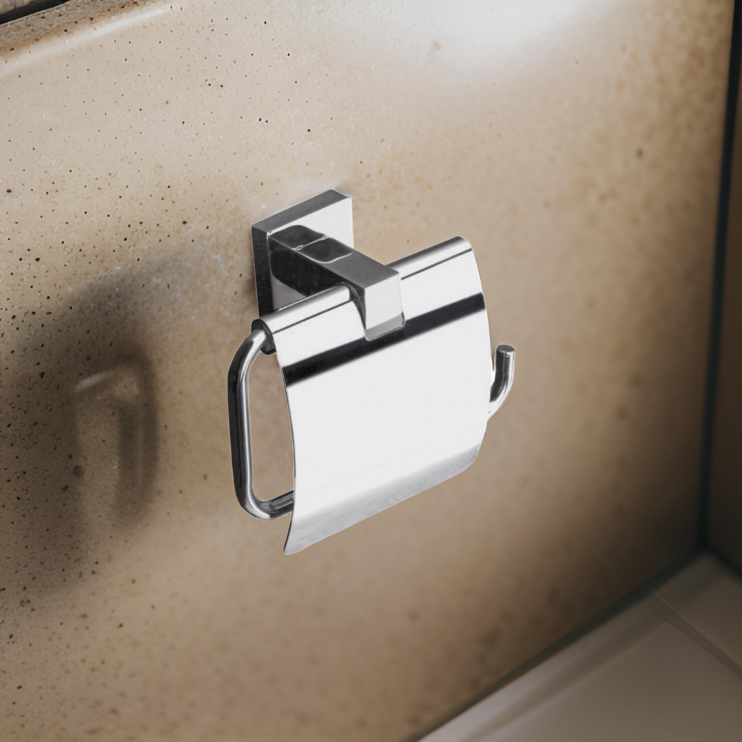 DONATO PAPER HOLDER WITH LID- ASTER S.S 304