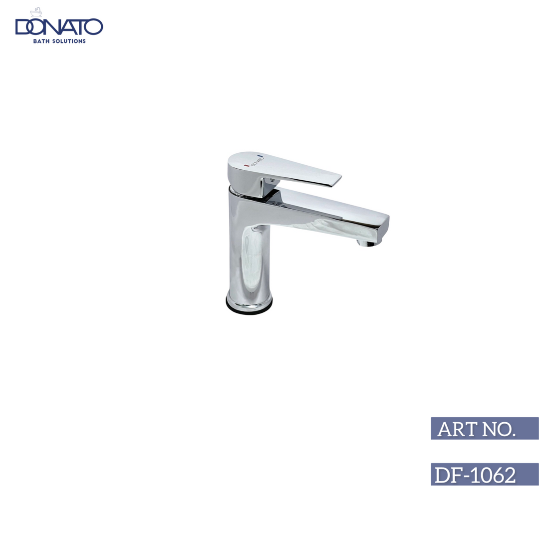 Modern single lever basin mixer faucet in chrome finish for stylish bathroom sinks