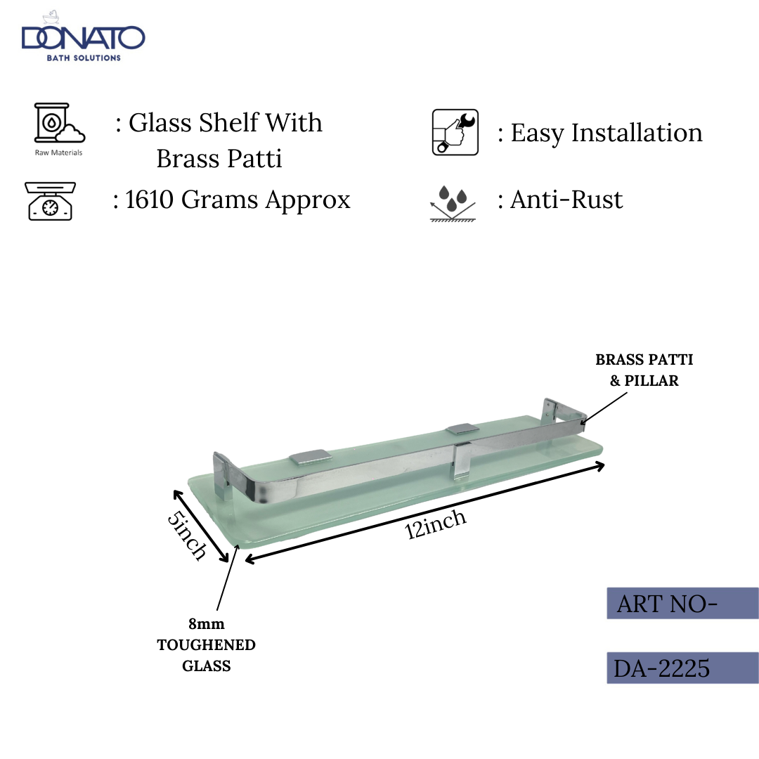 Elegant glass shelf for modern home decor and organization.