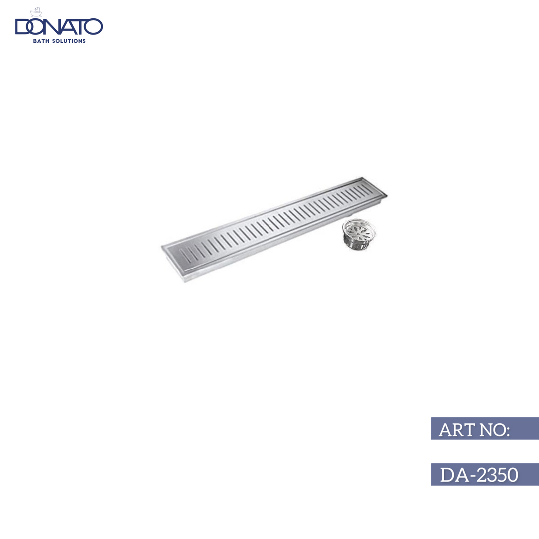 DONATO SHOWER DRAINER 4" x 24 " SIDE HOLE WITH SS 304 COCKROACH TRAP