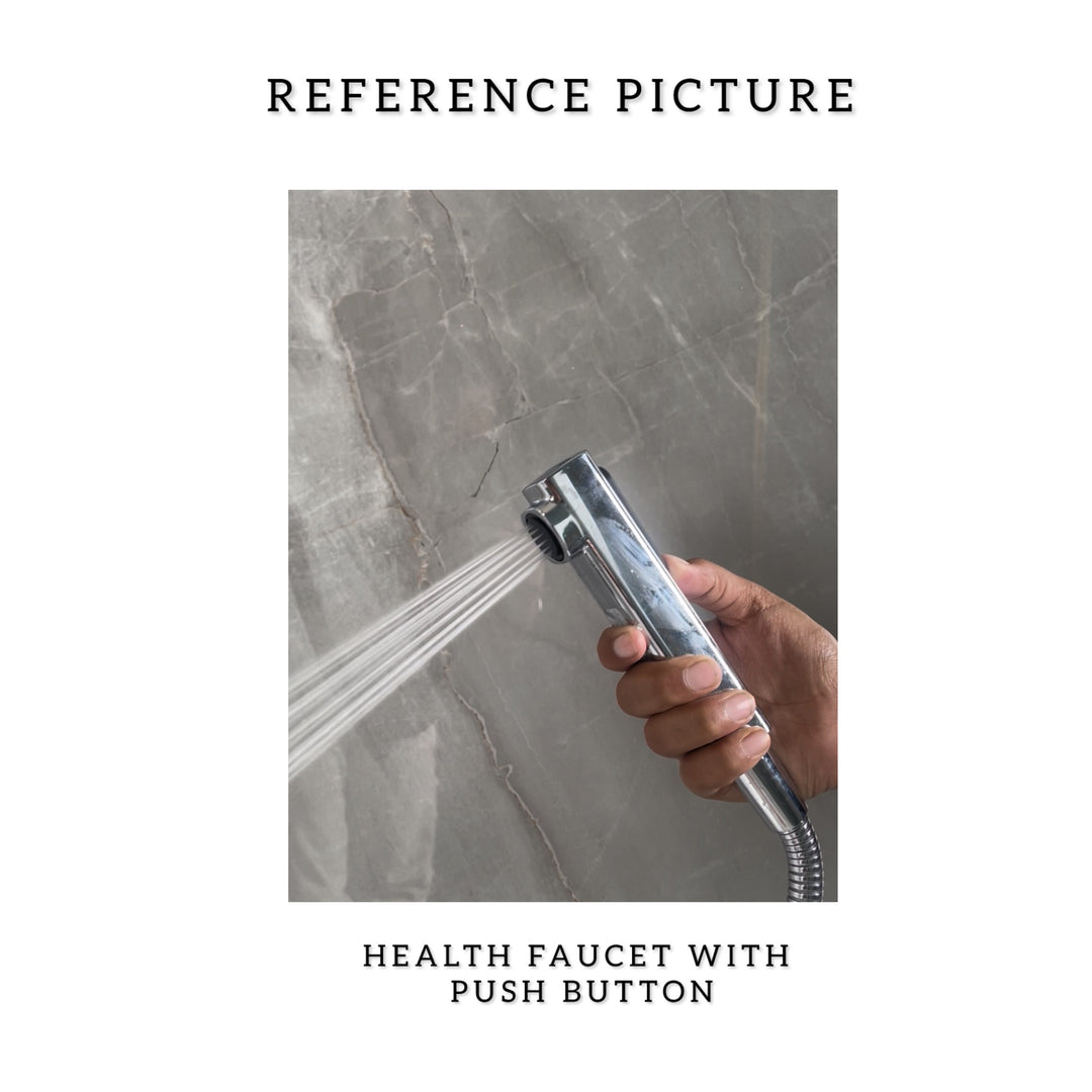 DANISH CLICK BUTTON HEALTH FAUCET WITH 1.0 MTRS. HD SHOWER TUBE AND HOOK