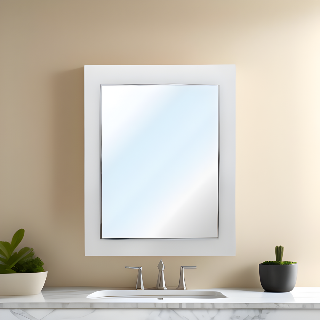 LYCRA MIRROR WHITE ALL SIDES SQUARE