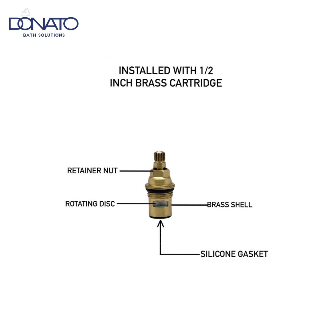 Donato Brass Nozzle Bib Cock: Dice