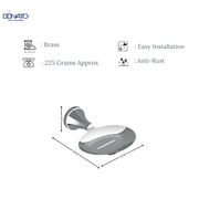 DONATO SOAP DISH- DROSS BRASS