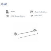 DONATO TOWEL RAIL 24”- DROSS BRASS