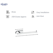 DONATO TOWEL RING- BENZ BRASS