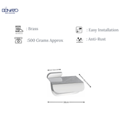 DONATO PAPER HOLDER WITH LID- BENZ BRASS