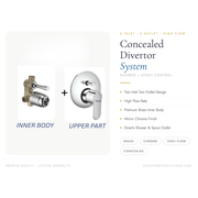 DONATO 2 INLET 2 OUTLET HIGH FLOW DIVERTER SET - DAISY