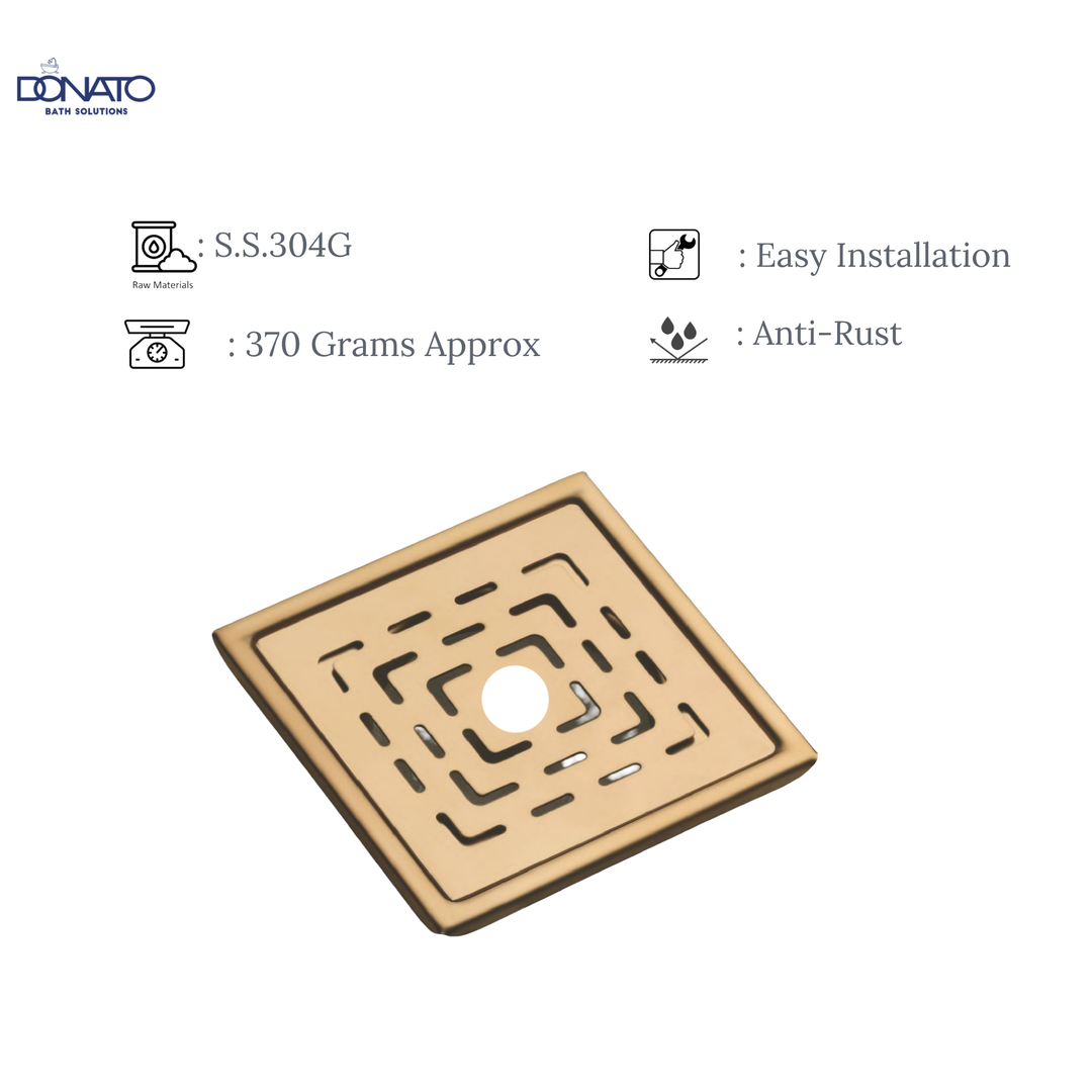 ZEN HOLE 6"x6"  GOLD - SS 304 GRATINGS