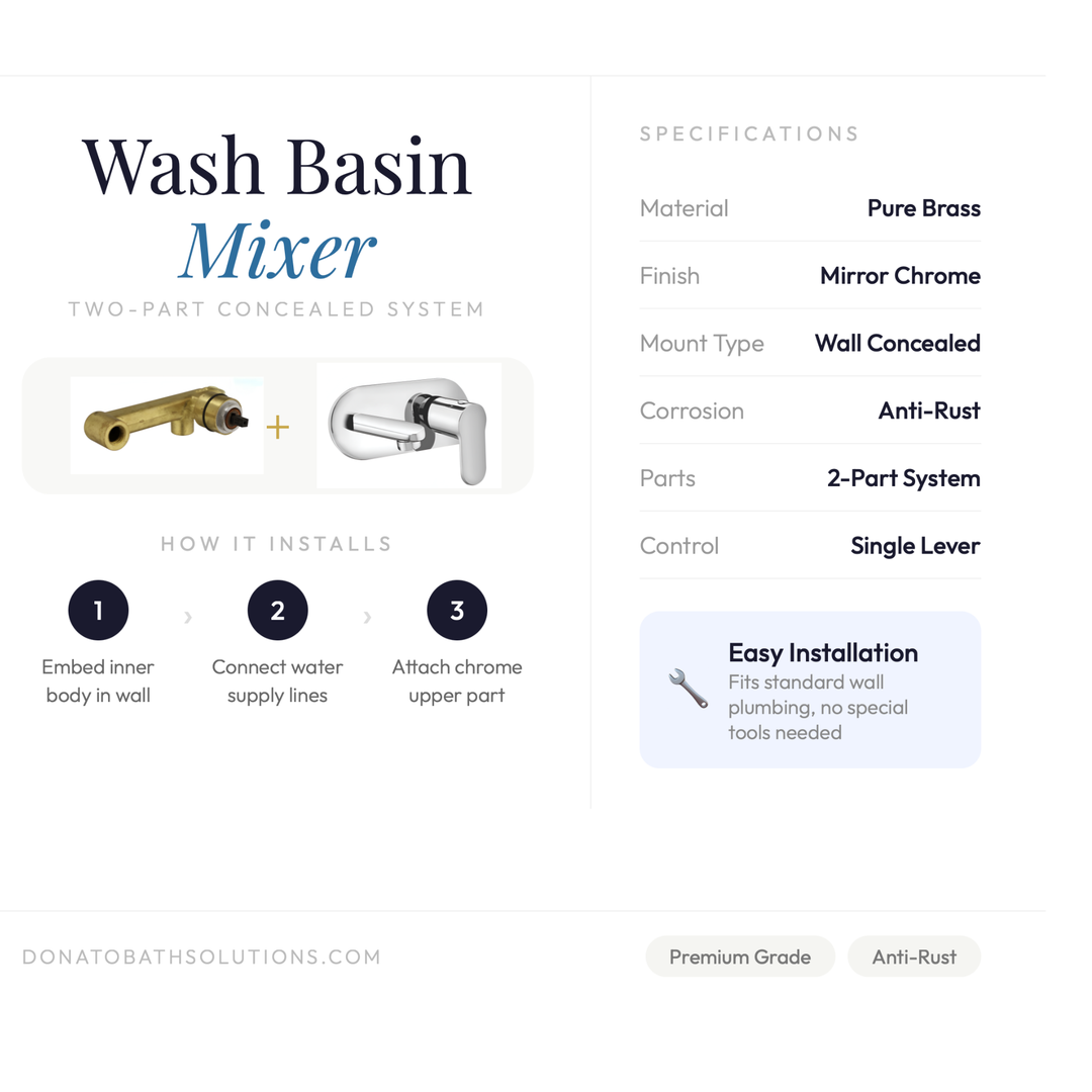 WALL MOUNTED SINGLE LEVER BASIN MIXER SET- DAISY