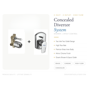DONATO 2 INLET 2 OUTLET HIGH FLOW DIVERTER SET -LAVISH