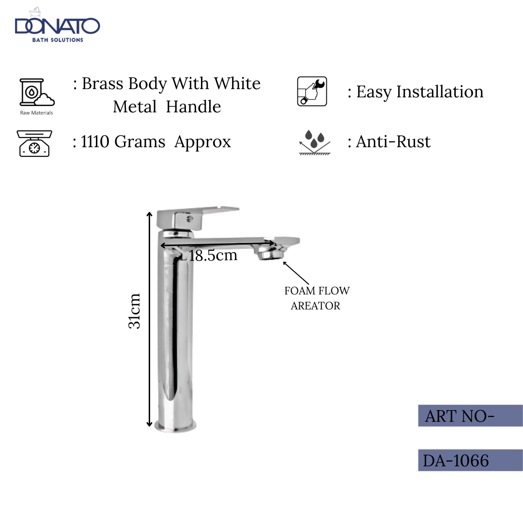 EXTENDED SINGLE LEVER BASIN MIXER- DOLCE