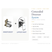 DONATO 2 INLET 2 OUTLET HIGH FLOW DIVERTER SET -GRACE
