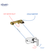 WALL MOUNTED SINGLE LEVER BASIN MIXER SET- DAISY