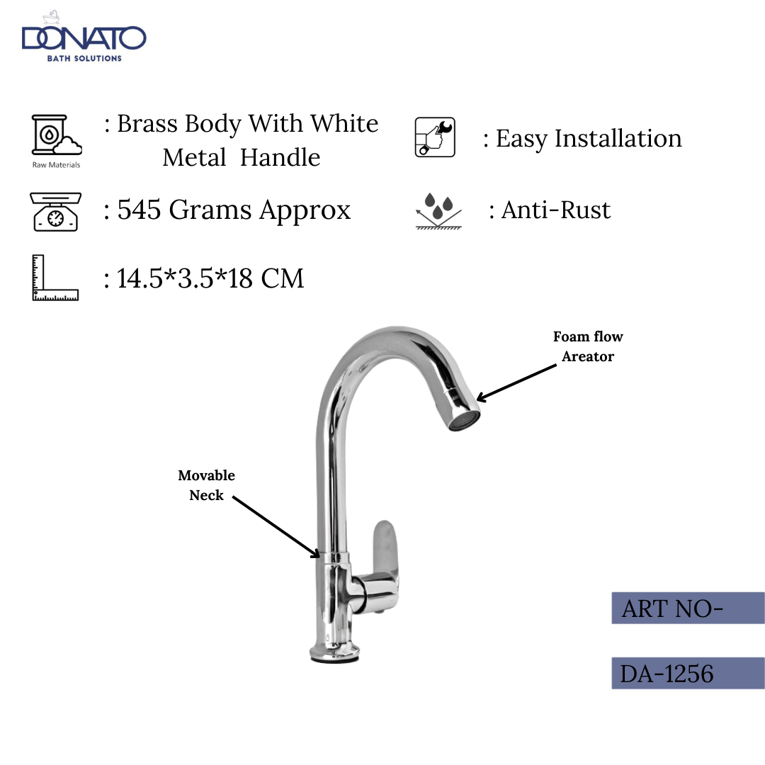 BRASS SWAN NECK -DAISY