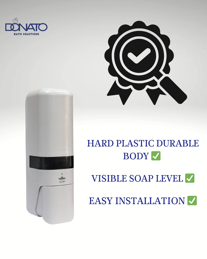 Donato soap Dispenser with self adhesive tape