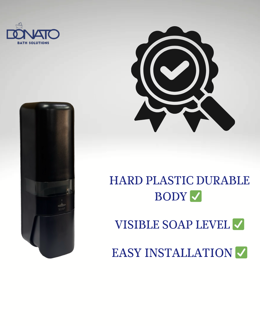 Donato soap Dispenser with self adhesive tape