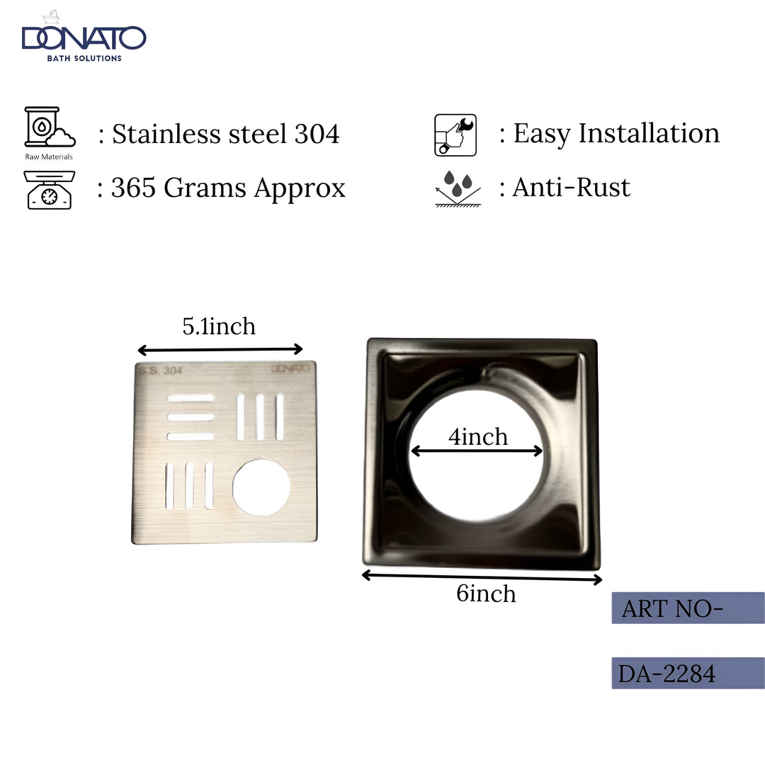 GLORY HOLE 6"x6"- SS 304 GRATINGS