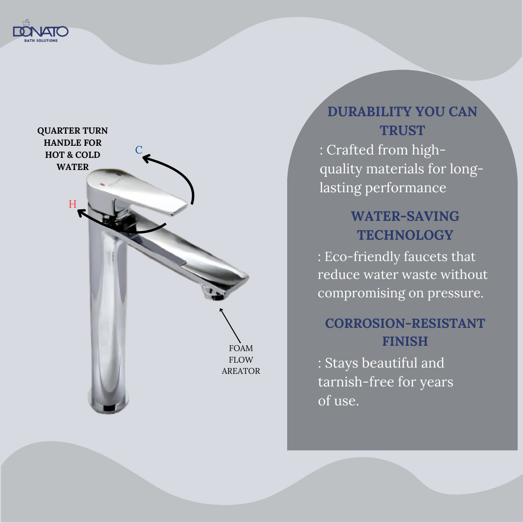 EXTENDED SINGLE LEVER BASIN MIXER- DOLCE