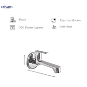 Donato's Long Nose Wall Mounted Faucet -SLEEK