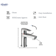 LAVISH Single Lever Basin Mixer - Modern Bathroom Faucet