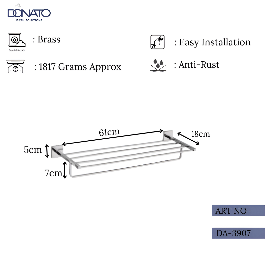 TOWEL RACK 24”- REPLAY BRASS