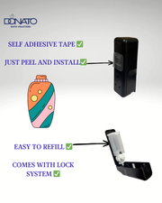 Donato soap Dispenser with self adhesive tape