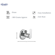 DONATO BRASS ANGLE VALVE -SLEEK
