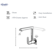 DONATO BRASS SINK COCK WALL MOUNTED -GRACE