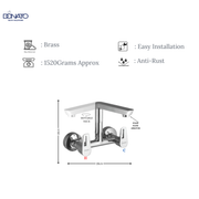 DONATO BRASS SINK MIXER WALL MOUNTED -LAVISH