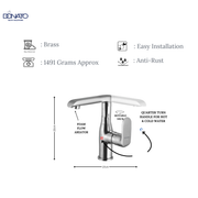 DONATO SINGLE LEVER SINK MIXER TABLE MOUNTED- GRACE