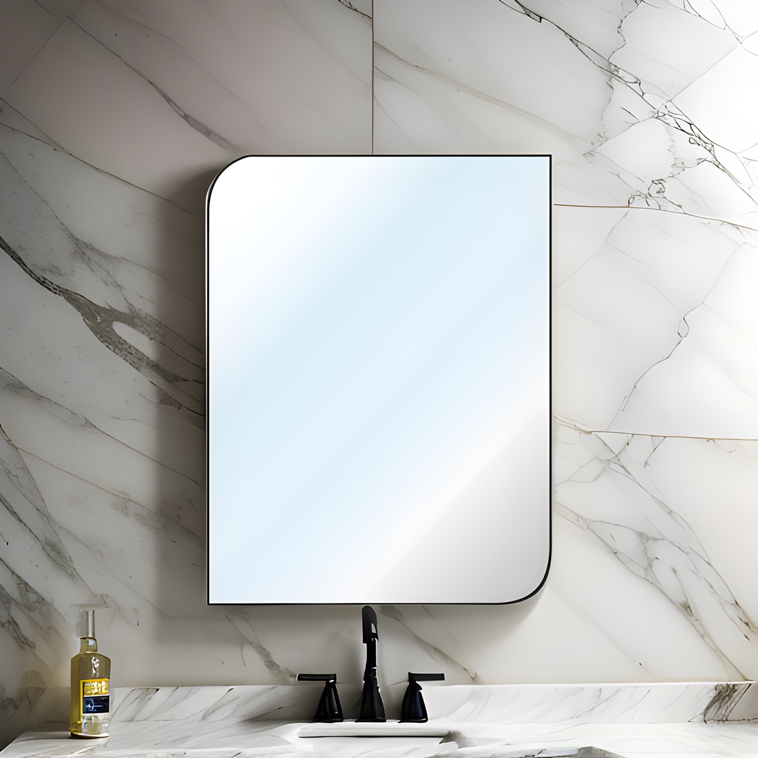TWO SIDES SQUARE AND TWO SIDES CURVE MIRROR