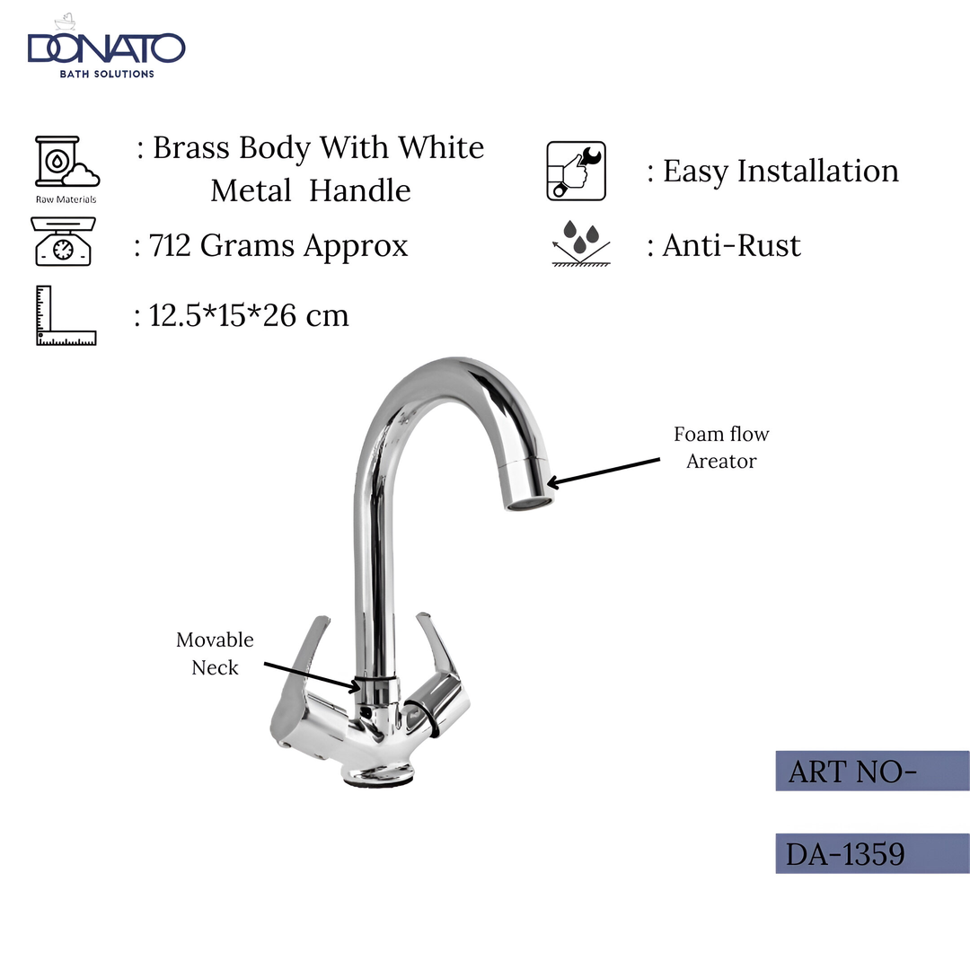 CENTER HOLE BASIN MIXER- DIANA