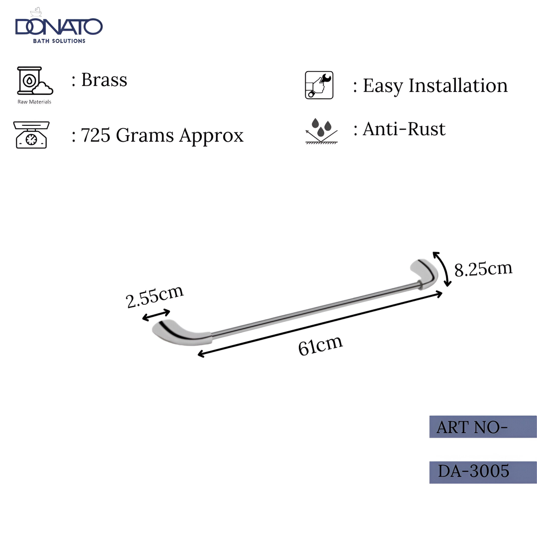 TOWEL RAIL 24”- DROPLET (BRASS)