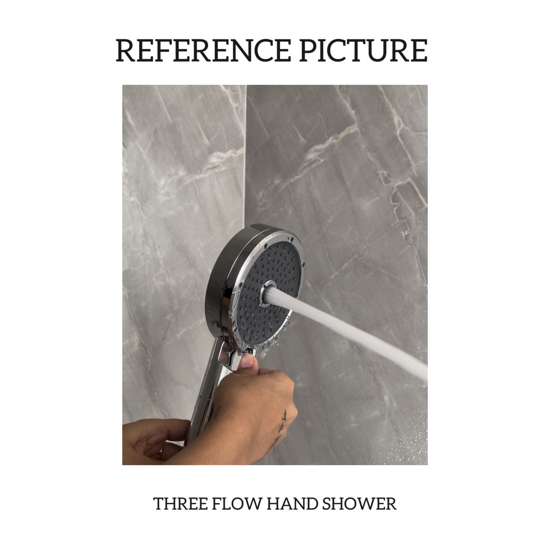 3 FLOW HAND SHOWER WITH 1.5 MTRS. SHOWER TUBE AND SHOWER HOOK