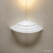 DONATO 3PCS MILKY CORNER SHELF WHITE- ACRYLIC