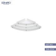 DONATO 3PCS MILKY CORNER SHELF WHITE- ACRYLIC