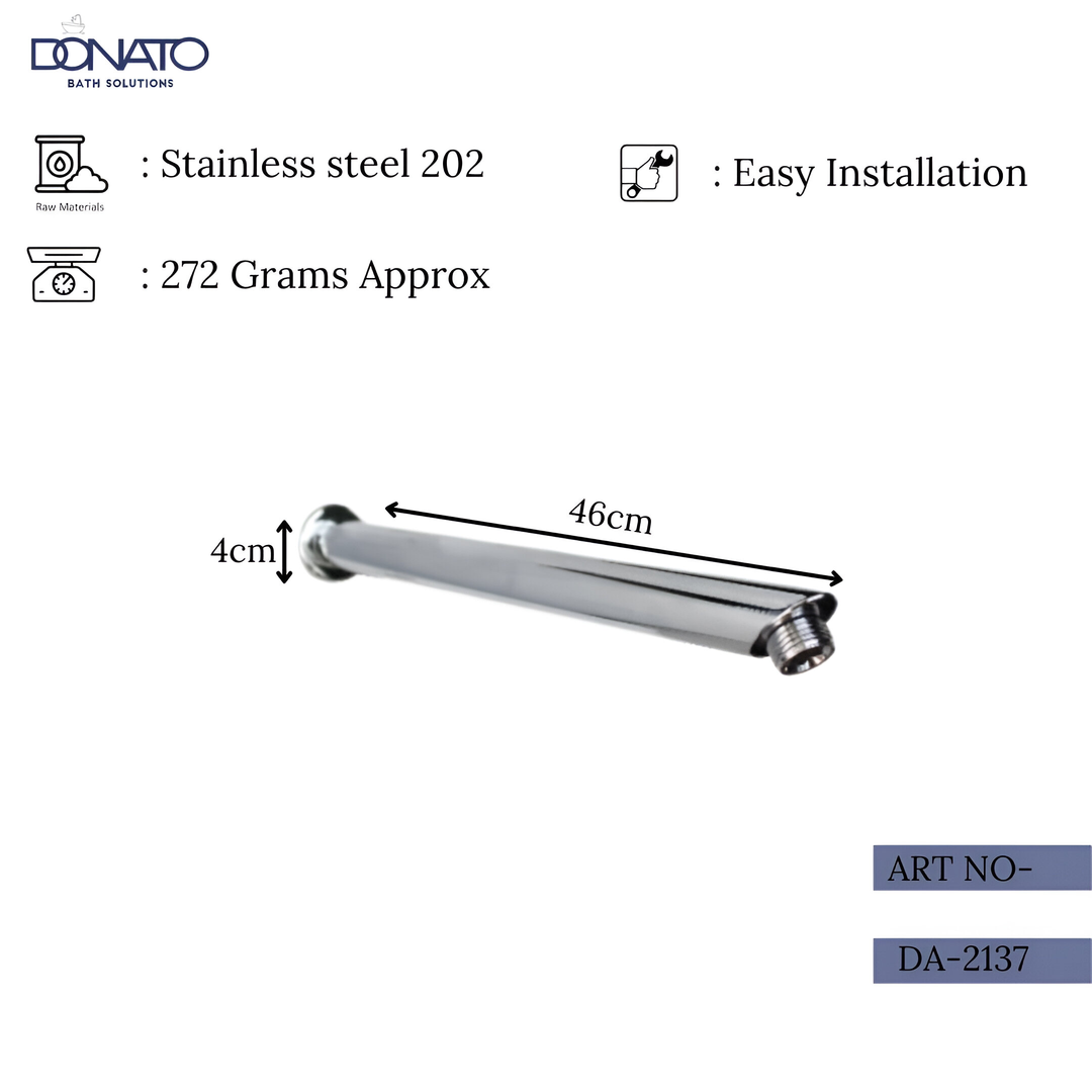 ROUND 18”- SHOWER ARM(C.P/S.S-202)